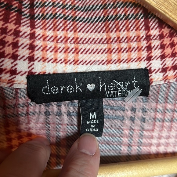 Derek Heart Maternity Plaid Dress with 3/4 Sleeves and Waist Tie Sz Medium NWOT - Picture 7 of 11
